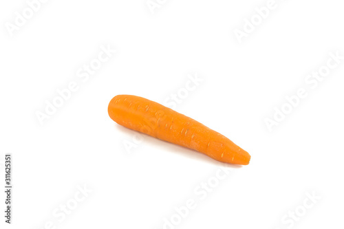 Fresh carrot isolated on white background.