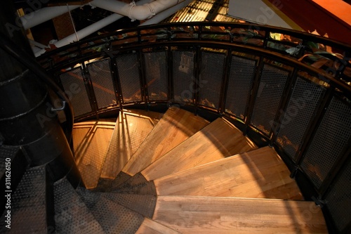 Spiral staircase in an old building