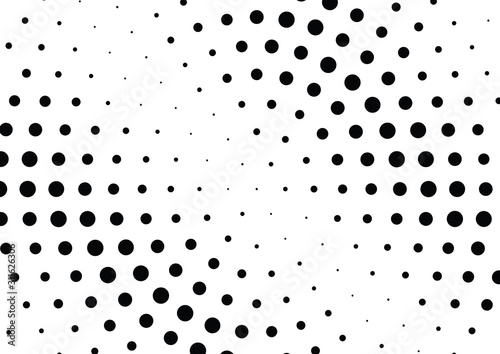 Abstract halftone dotted background. Monochrome grunge pattern with dot and circles. Vector modern pop art texture for posters, sites, business cards, cover, postcards, labels, stickers layout.