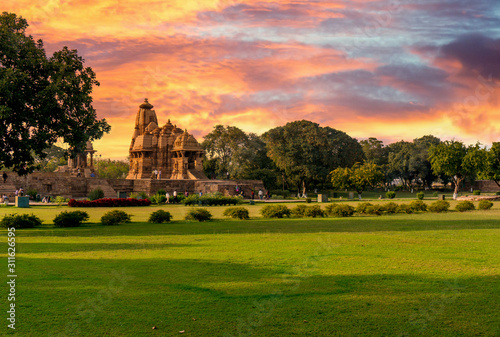 Foto Khajurao temple complex in India