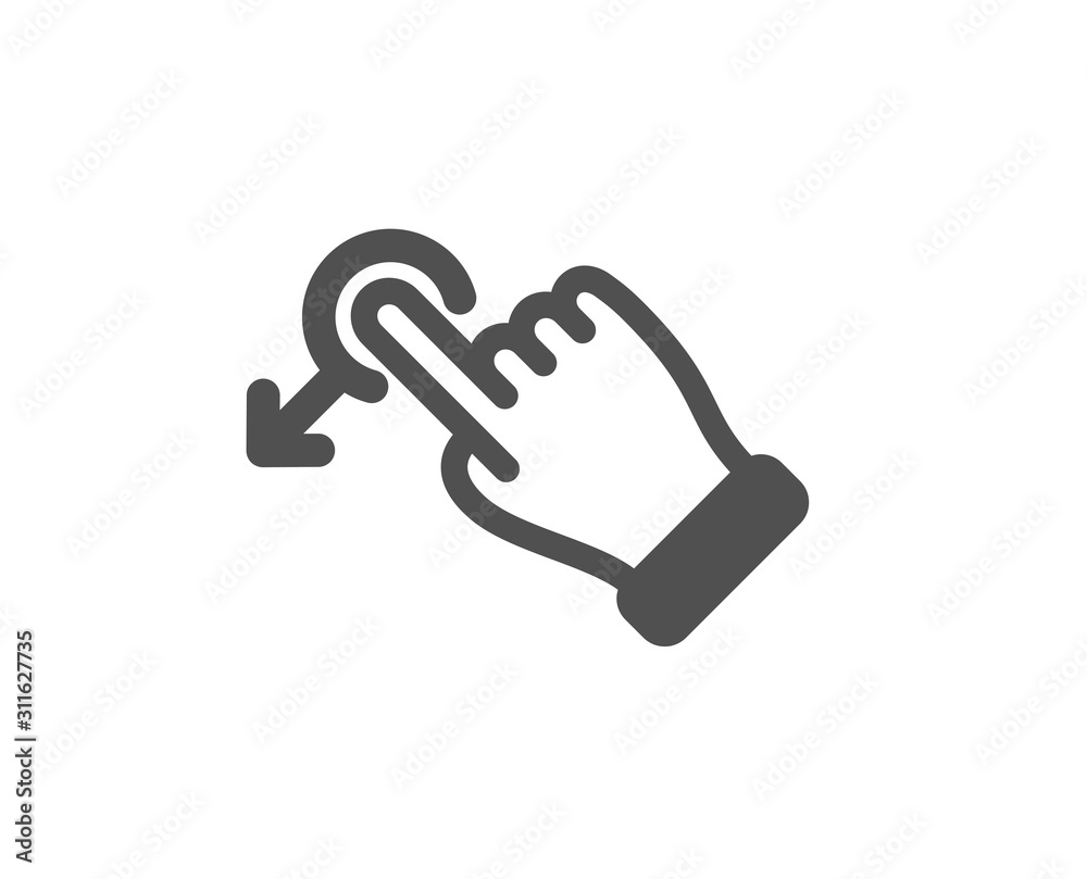 Slide arrow sign. Drag drop gesture icon. Swipe action symbol. Classic flat style. Simple drag drop icon. Vector Slide arrow sign. Drag drop gesture icon. Swipe action symbol. Classic flat style. Simple drag drop icon. Vector