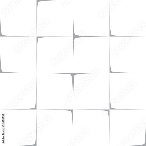 Note Paper Unstuck Pieces Square Blank Editable Seamless Text Decoration Template 4 to 4 Ratio - Gray on White Background - Contrast Graphic Design