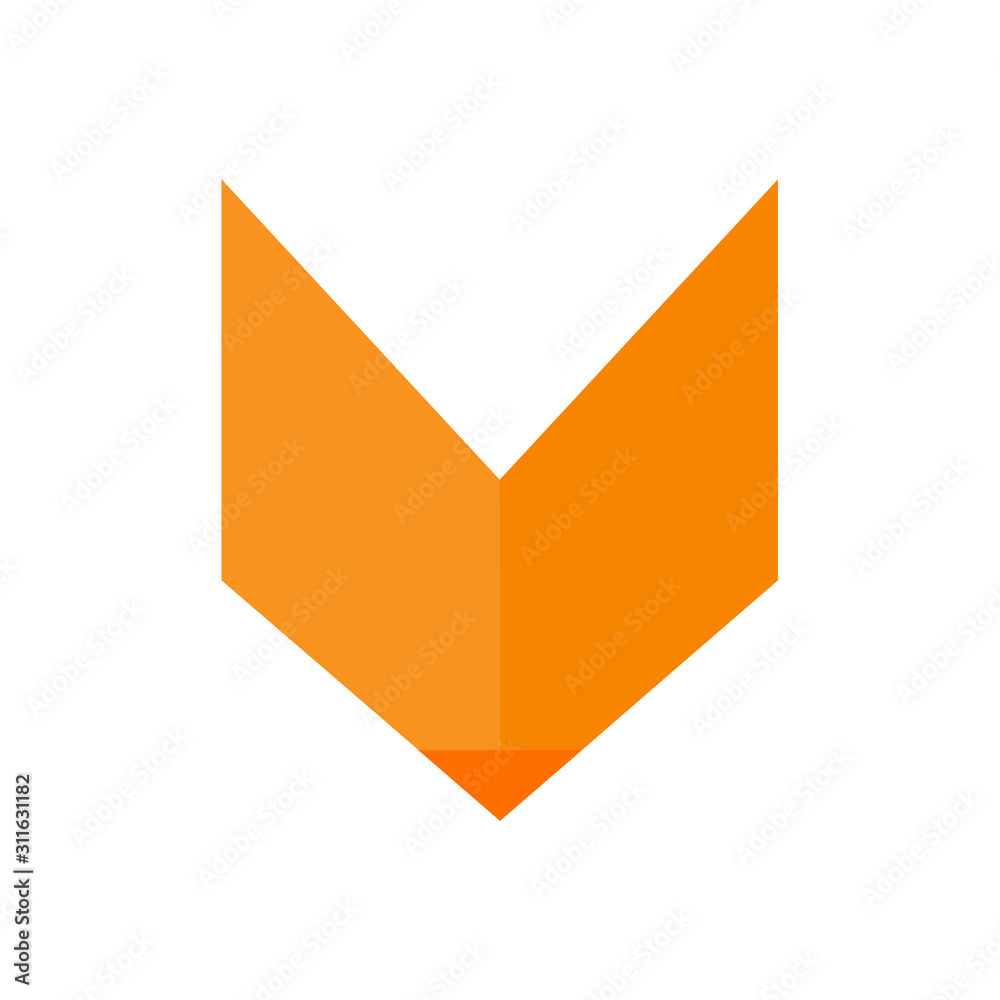 Fox face logo. Vector icon illustration isolated on the white background Fox face logo. Vector icon illustration isolated on the white background