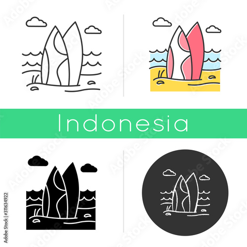 Photography Surfboards on the beach icon