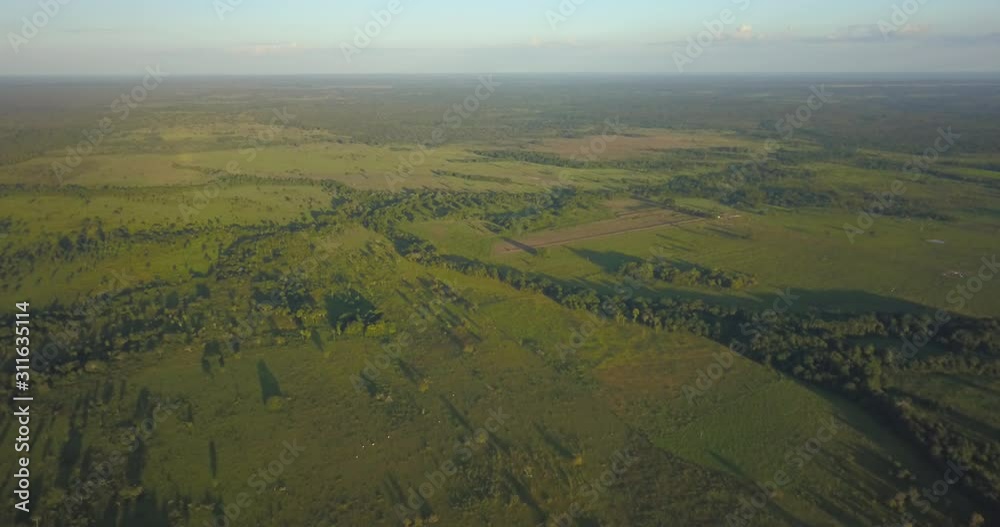 Aerial view of rural region of Tocantins state in the Amazon biome. Deforestation is done to create farms for livestock and livestock production. Araguaína, Tocantins, Brazil. Aerial view of rural region of Tocantins state in the Amazon biome. Deforestation is done to create farms for livestock and livestock production. Araguaína, Tocantins, Brazil.