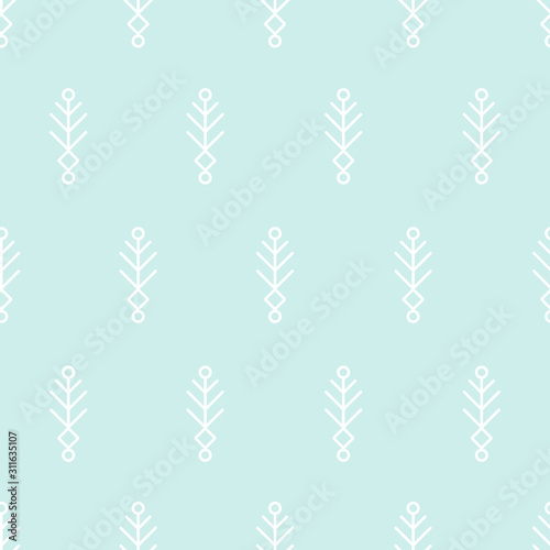 Seamless pattern with Scandinavian ethnic elements