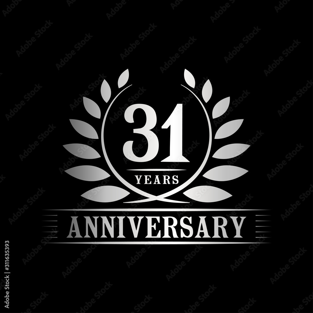 31 years logo design template. Anniversary vector and illustration template. 31 years logo design template. Anniversary vector and illustration template.