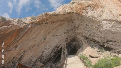 Wallpaper Mural Entrance to the Caves of Arta. Famous karst caves of located in large rocky mountain. Mallorca, Balearic islands, Spain Torontodigital.ca