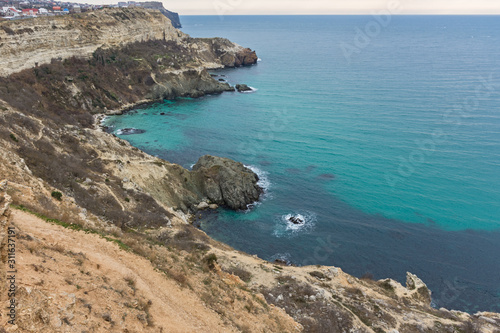 Sea shore with turquoise water