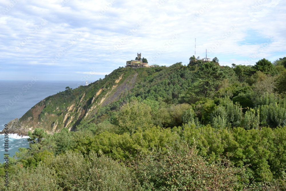 Monte Igueldo, protecting the bay of San Sebastian from the winds, from the western, external side