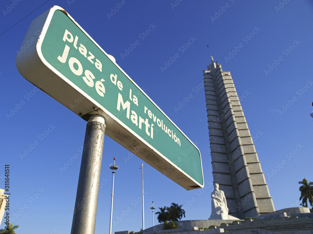 Obraz premium Havanna, Revolutionsplatz, Jose Marti, Kuba