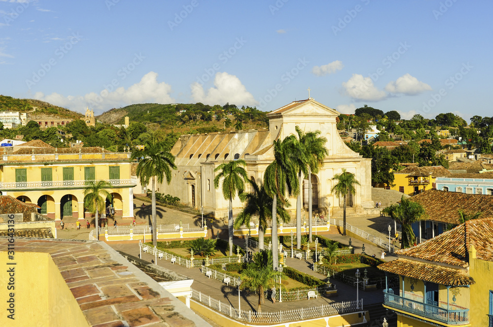 Kuba, Trinidad, Plaza Mayor, Kirche der heiligen Dreifaltigkeit,