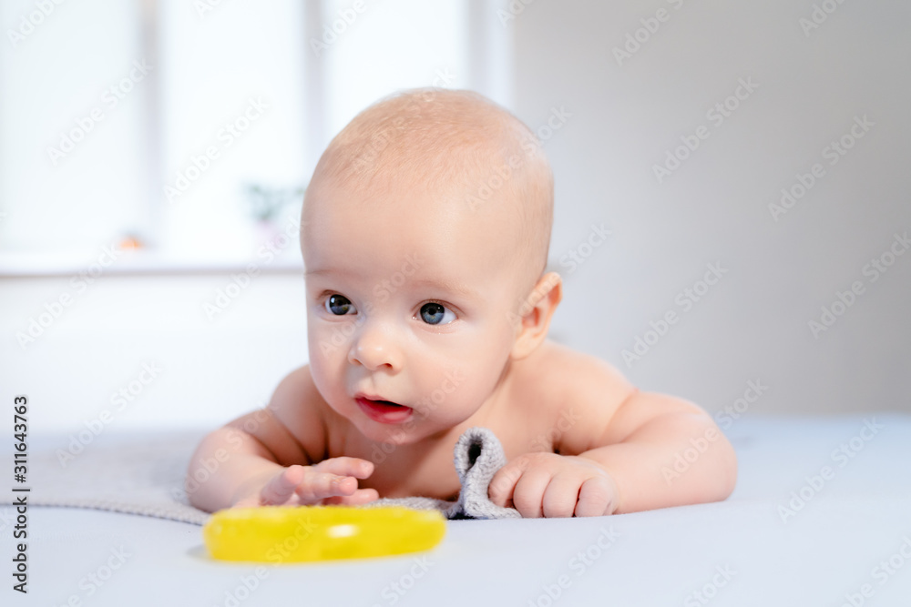 bright portrait of adorable baby boy bright portrait of adorable baby boy