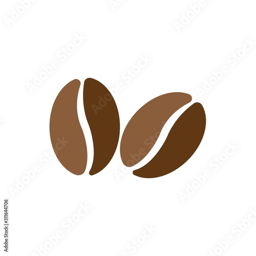 coffee beans template vector icon illustration