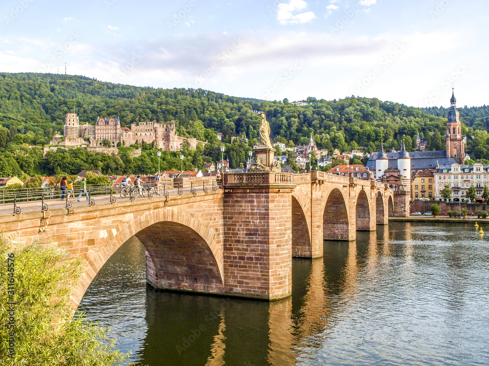 Heidelberg, Neckarbrücke, Deutschland, Baden-Württemberg