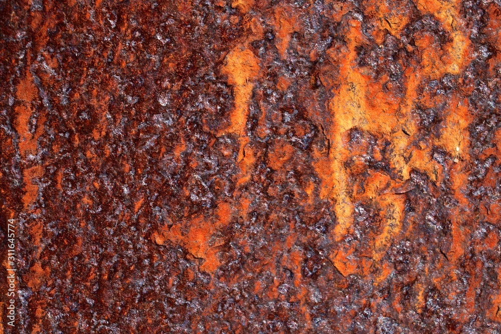 Fototapeta premium Rusty old metal plate background