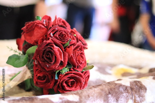 bouquet of red roses