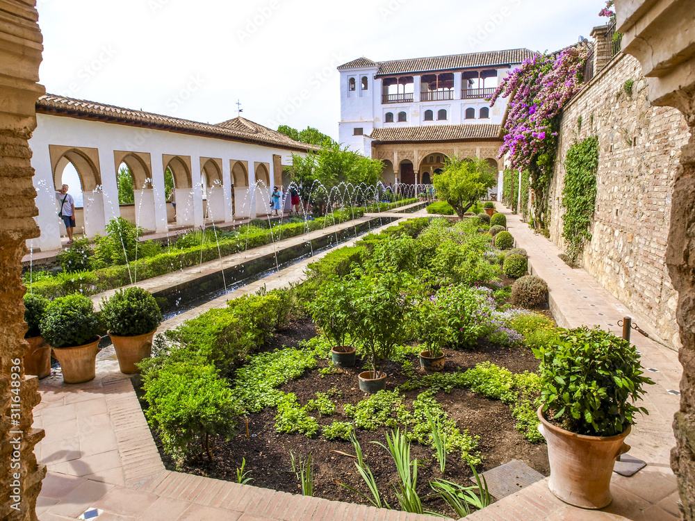 Granada, Spanien, Alhambra und Gartenanlage Generalife, Andalusi