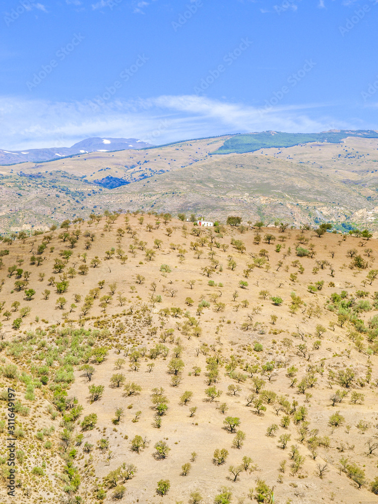Karge Gebirgslandschaft in Andalusien, Spanien, Andalusien