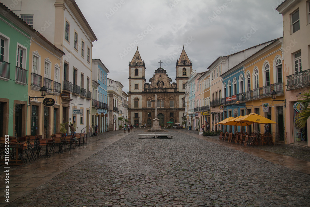 Churches in Salvador city, Bahia, Brazil, South America