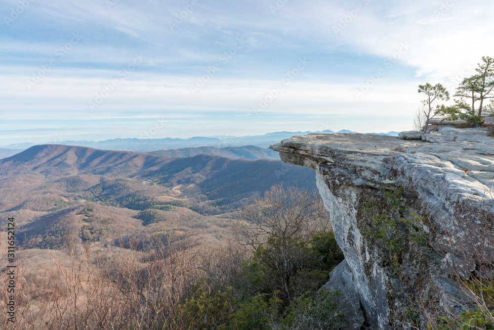 Side view of the very end point of McAfee Knob Side view of the very end point of McAfee Knob