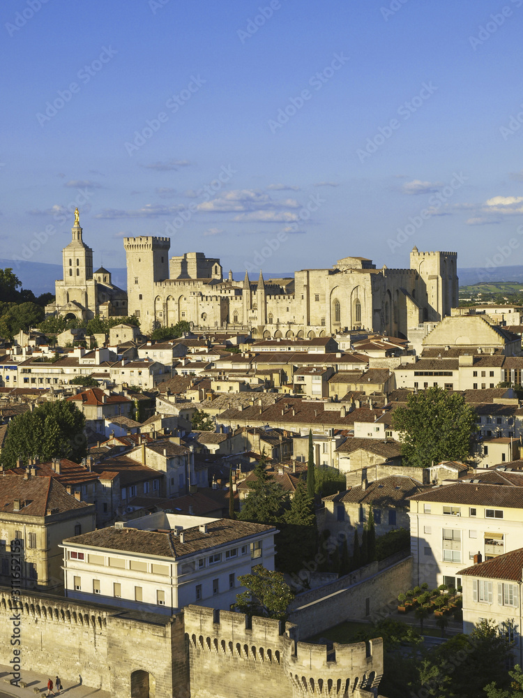 Papstpalast, Stadtansicht Avignon, Provence, Frankreich, Avignon