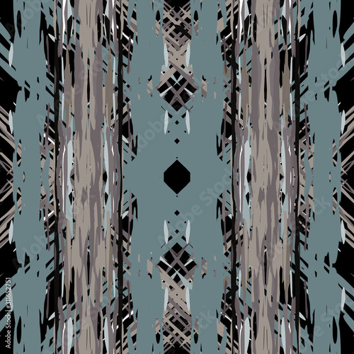 Batik, Hand Drawn. Paint Texture Ornament. 