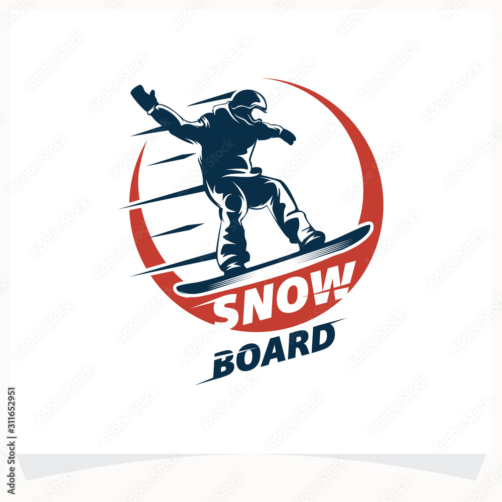 Winter Sport Logo. Snowboarding Logo Design Template