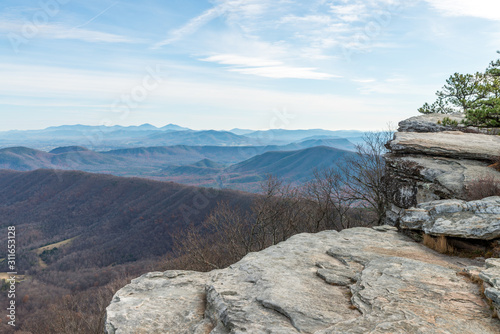 Mountain ranges in Blue Ridge Mountains, Virginia, USA