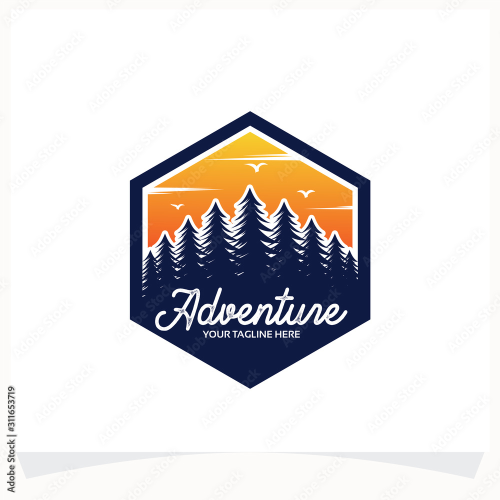 Mountain Adventure Logo Design Template Mountain Adventure Logo Design Template