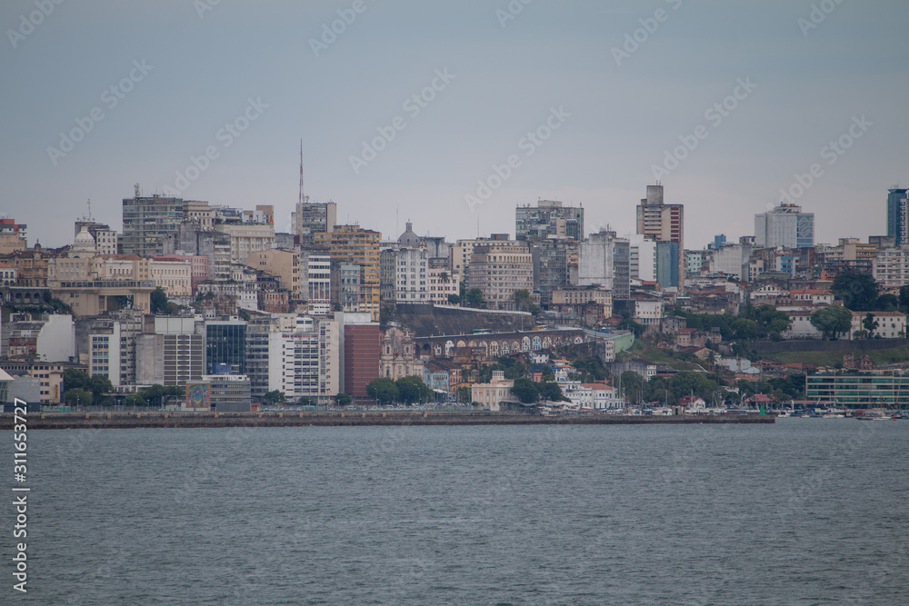 View of the Skyline of Salvador, Bahia, Brazil, South America