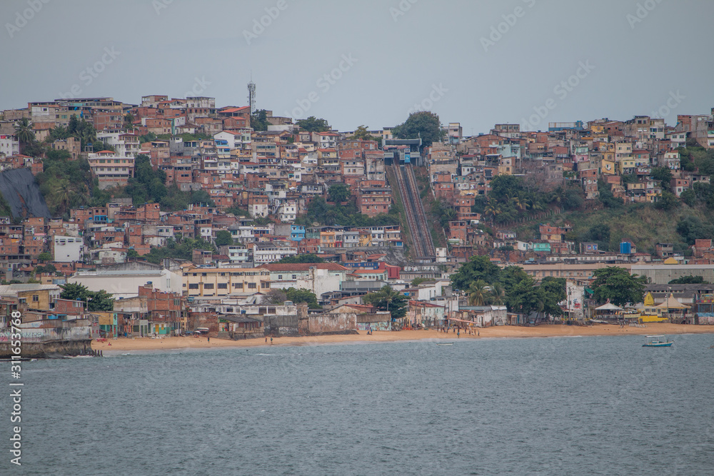 View of the Skyline of Salvador, Bahia, Brazil, South America