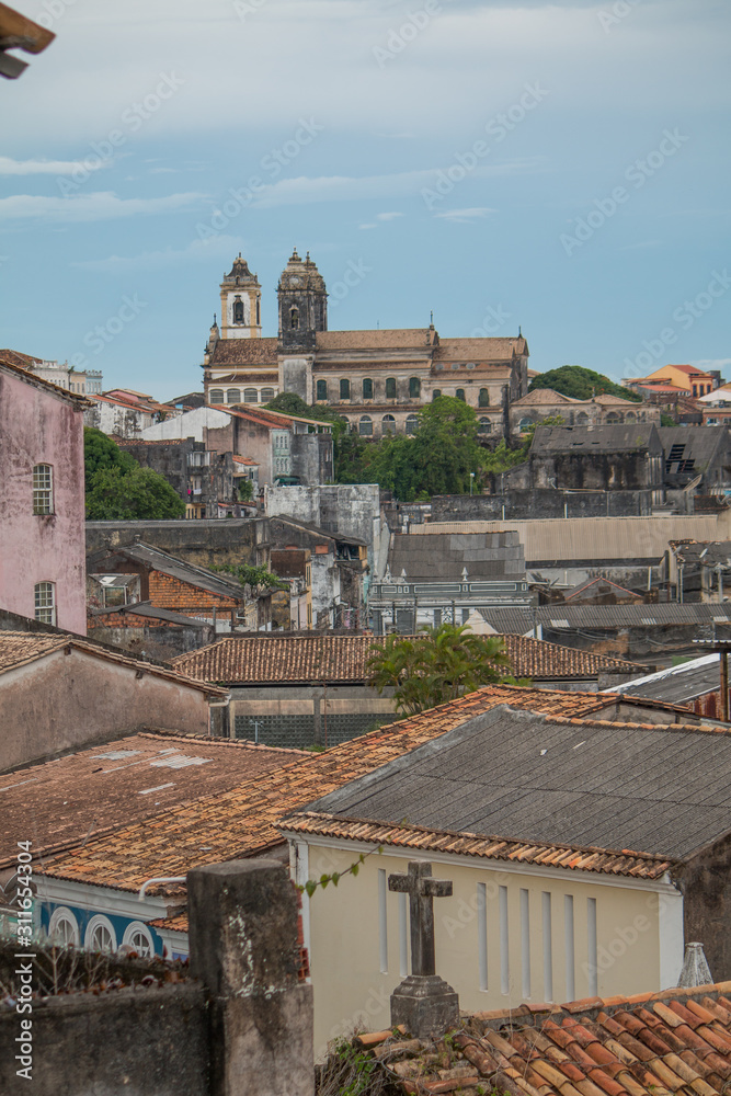 Old buildings and churches of Salvador, Bahia, Brazil, South America