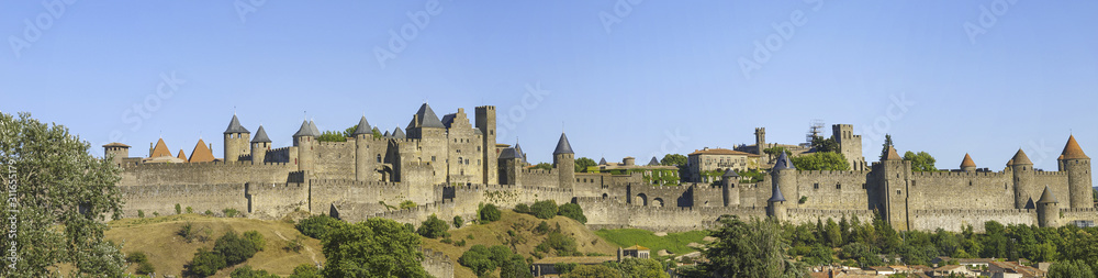 Carcassonne, mittelalterliche Festungsstadt, Frankreich, Langued