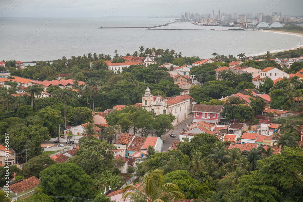 Obraz premium View of the the skyline of Recife from Olinda, Brazil, South America