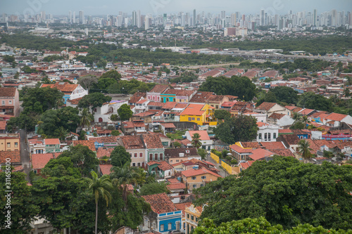 View of the the skyline of Recife from Olinda, Brazil, South America
