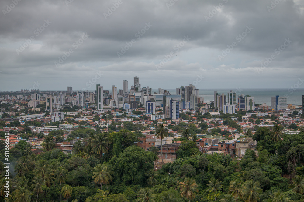 View of the the skyline of Recife from Olinda, Brazil, South America