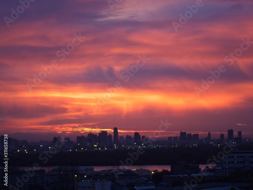 sunset in Bangkok