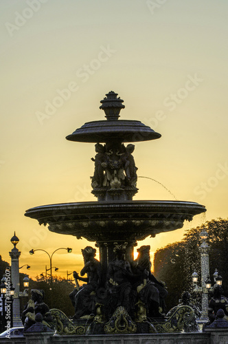 Paris, Place de la Concorde, Springbrunnen, Frankreich