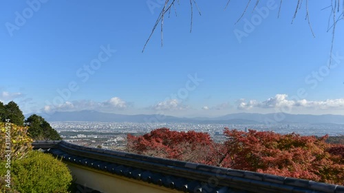 A timelapse movie of Kyoto city and sky from Yoshiminedera temple.         Nishiyama Kyoto Japan photo