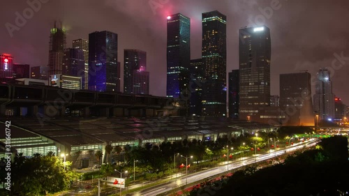 Wallpaper Mural Timelapse Shenzhen Convention Exhibition Center in Futian zoom out Torontodigital.ca