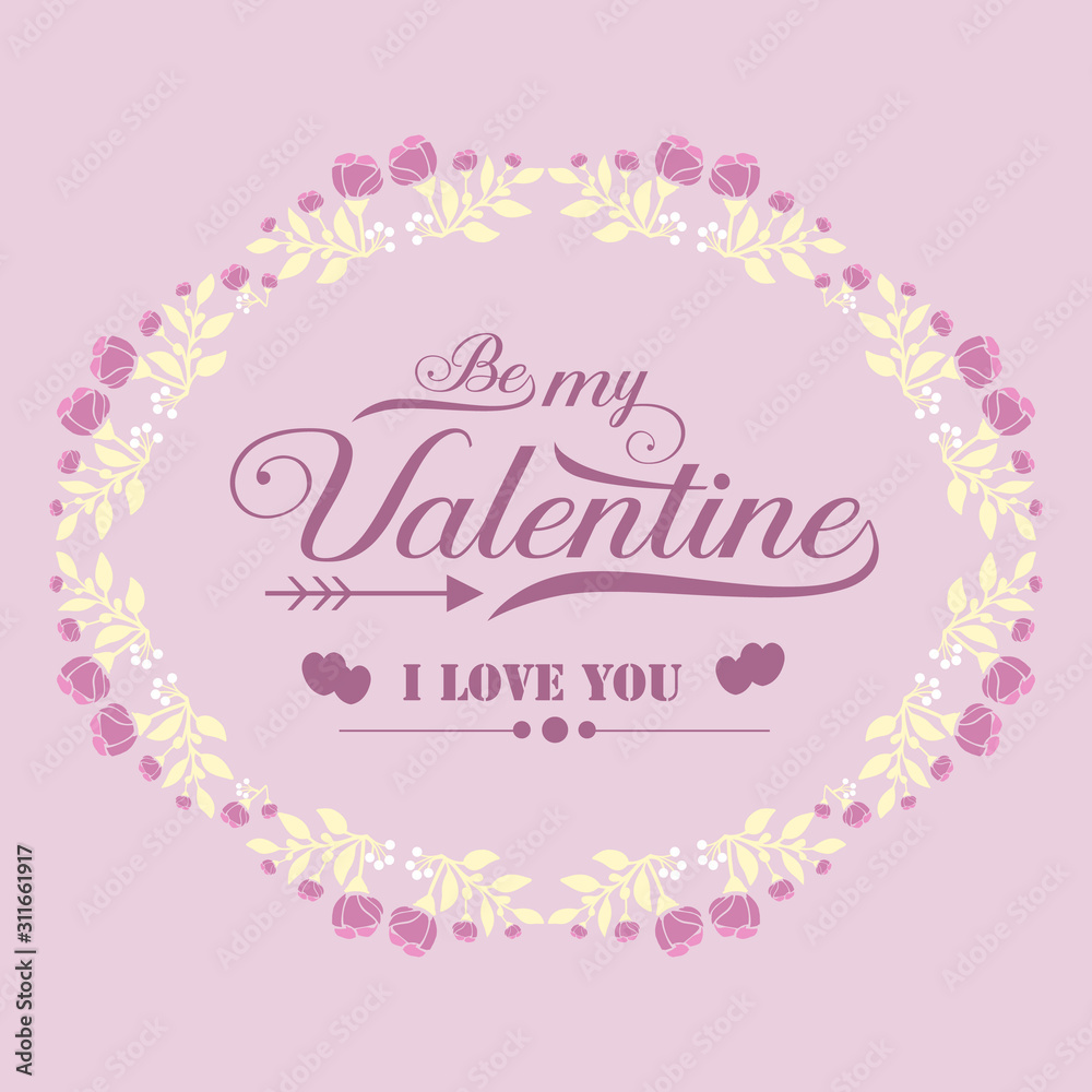 Elegant shapes frame with pink and white floral, for happy valentine ornate cards. Vector Elegant shapes frame with pink and white floral, for happy valentine ornate cards. Vector