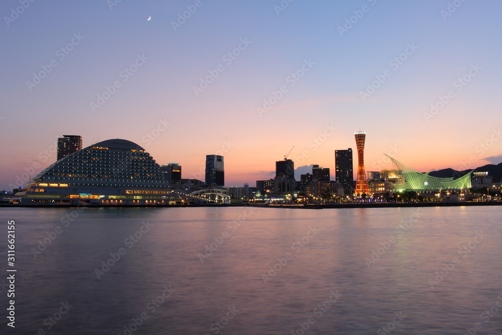 Fototapeta premium 神戸メリケンパーク 全景 Kobe Meriden Park Panorama