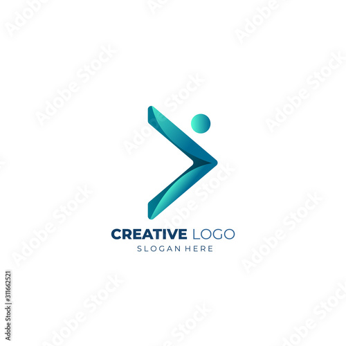 Triangle logo with modern gradient style and futuristic. The best choice to start new bussiness or rebranding. Ready to use for your company. Vector EPS 10