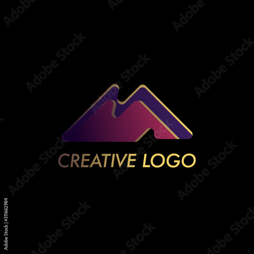 Abstract shape logo with modern dynamic gradient style and futuristic. The best choice to start new bussiness or rebranding. Ready to use for your company. Vector EPS 10