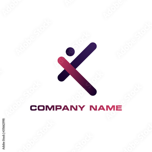 Abstract shape logo with modern dynamic gradient style and futuristic. The best choice to start new bussiness or rebranding. Ready to use for your company. Vector EPS 10