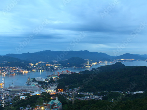 稲佐山から臨む長崎湾 マジックアワー Nagasaki Bay from Inasayama mountain twilight time