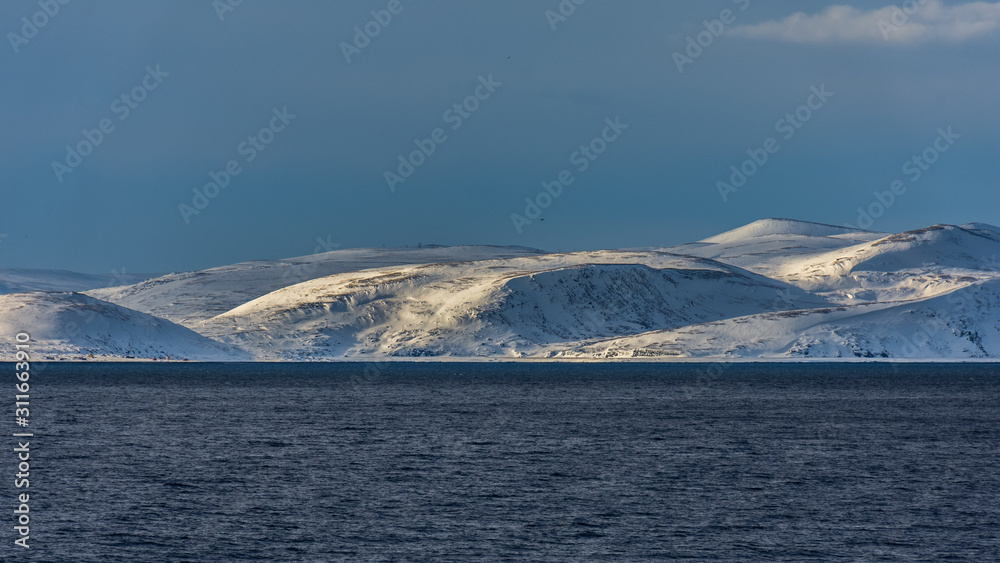 northern Norway near Nordkapp in early spring