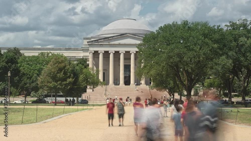 Timelapse of the Smithsonian National Museum & National Mall in Washington, DC, USA. 21 August 2019 photo