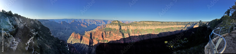 Panorama of the north rim of the grand canyon